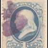 1c dark ultramarine Franklin single