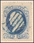 1c dark ultramarine Franklin single