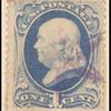 1c dark ultramarine Franklin single