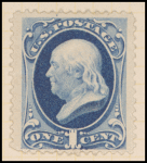 1c dark ultramarine Franklin single