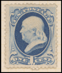 1c dark ultramarine Franklin single