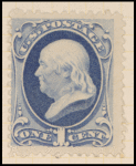 1c dark ultramarine Franklin single
