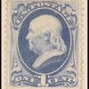 1c dark ultramarine Franklin single