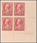 4c carmine Jackson block of four