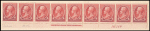 4c carmine Jackson imprint strip