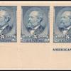 5c indigo Garfield imprint strip