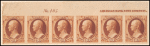 30c orange brown Hamilton imprint horizontal strip