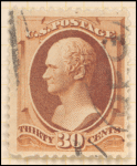 30c orange brown Hamilton single