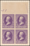 3c purple Jackson block of four