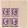 3c purple Jackson block of four