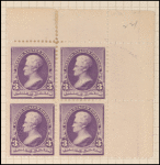 3c purple Jackson block of four