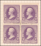 3c purple Jackson block of four