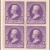 3c purple Jackson block of four