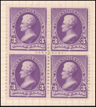 3c purple Jackson block of four
