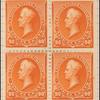 90c orange Perry block of four