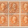 90c orange Perry block of six