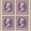 3c purple Jackson proof block of four