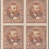 5c chocolate Grant proof block of four