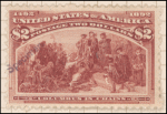 $2 brown red Columbus in Chains Specimen single