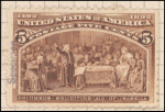 5c chocolate Columbus Soliciting Aid from Queen Isabella Specimen single