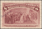8c magenta Columbus Restored to Favor Specimen single