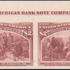 $2 brown red Columbus in Chains imperforate pair