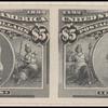 $5 black Columbus imperforate pair