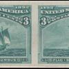 3c green Santa Maria imperforate pair