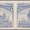 4c ultramarine Fleet of Columbus imperforate pair