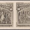 10c black brown Columbus Presenting Natives imperforate pair
