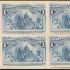 1c deep blue Columbus in sight of land block of four