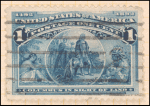 1c deep blue Columbus in sight of land single