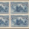 1c deep blue Columbus in sight of land block of four