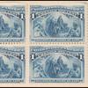 1c deep blue Columbus in sight of land block of four