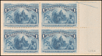 1c deep blue Columbus in sight of land block of four