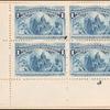 1c deep blue Columbus in sight of land block of four
