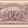 2c brown violet Landing of Columbus single