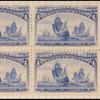 4c ultramarine Fleet of Columbus block of four