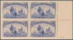 4c ultramarine Fleet of Columbus block of four