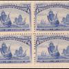 4c ultramarine Fleet of Columbus block of four
