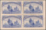 4c ultramarine Fleet of Columbus block of four
