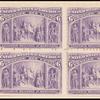 6c purple Columbus Welcomed at Barcelona block of four
