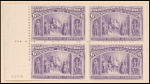 6c purple Columbus Welcomed at Barcelona block of four