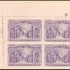 6c purple Columbus Welcomed at Barcelona block of four