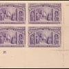 6c purple Columbus Welcomed at Barcelona block of four