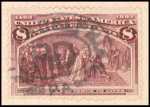 8c magenta Columbus Restored to Favor single