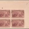 8c magenta Columbus Restored to Favor block of four