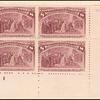 8c magenta Columbus Restored to Favor block of four