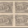 10c black brown Columbus Presenting Natives block of four