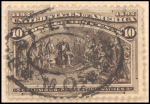 10c black brown Columbus Presenting Natives single